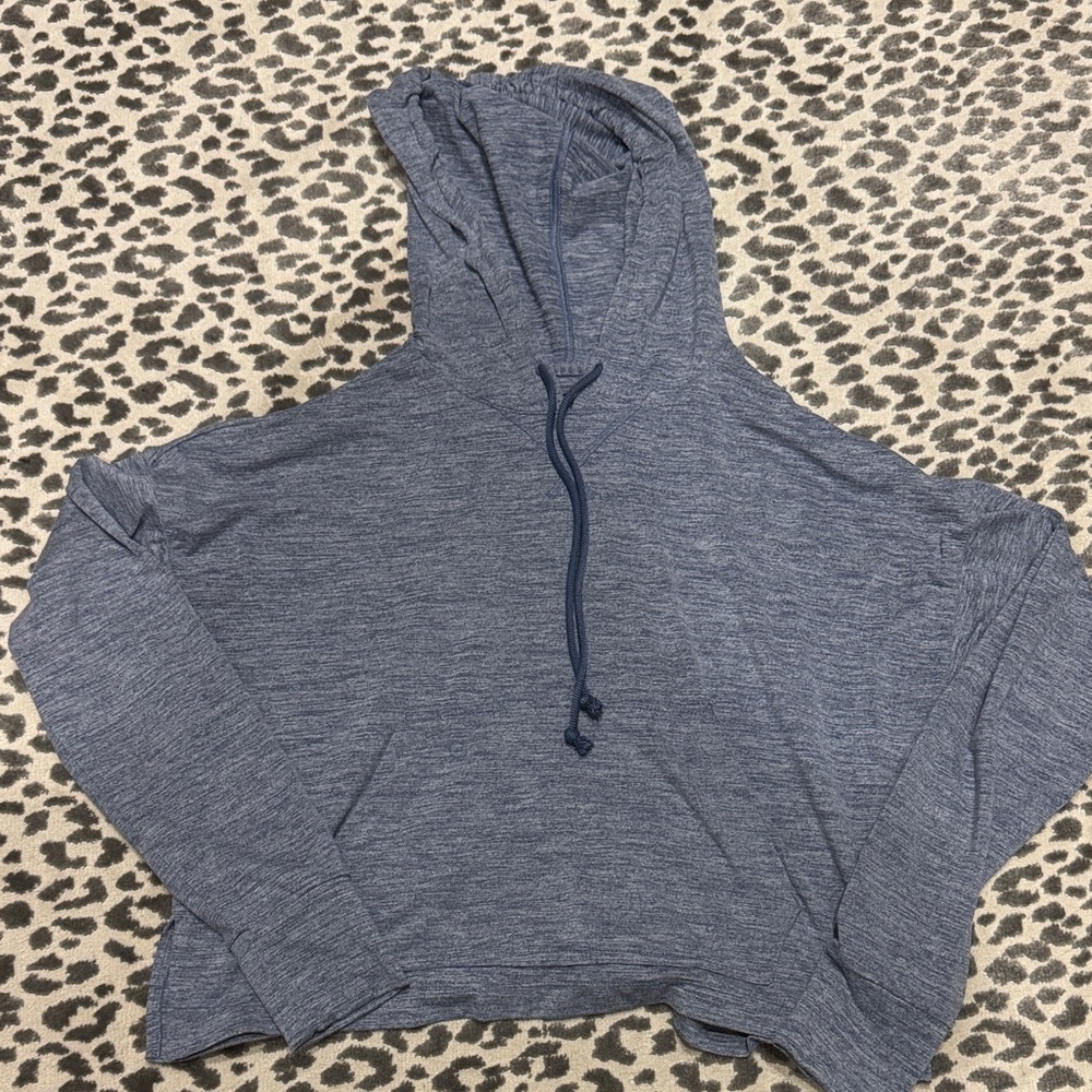 Nike Blue Crop Top Hoodie